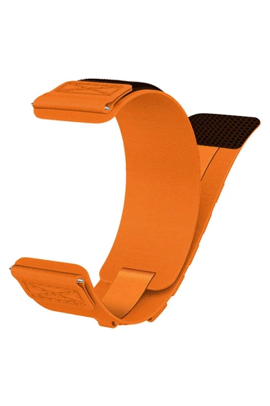 SAFA Galaxy Watch 42mm Zore KRD-112 20mm Orbital Örgülü Halat Tasarımlı Naylon Kumaş Hasır Kordon-Siyah - 6