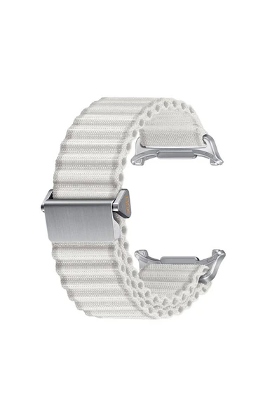 GNG HOME Galaxy Watch Ultra 47mm Zore KRD-120 Naylon Kumaş Hasır Örgülü Kordon-Yeşil - Resim 3