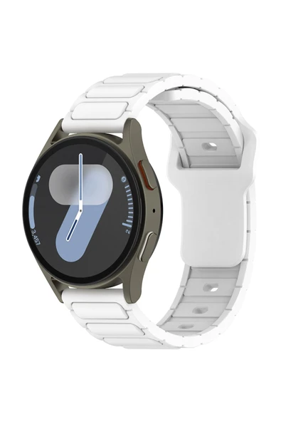 BULUT AKSESUAR Huawei Honor Magic 2 46mm KDK KRD-132 22mm Silikon Kordon Strap Kayış - Gri - Resim 7