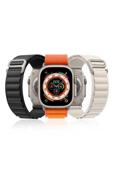 zore Watch 44mm Uyumlu KRD-74 Hasır Zore Kordon-Beyaz - 3