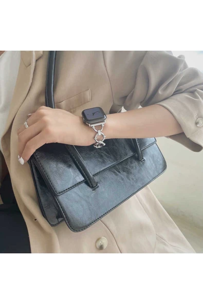 EFLİNK Watch Ultra 49mm Kordon Uyumlu KRD-56 Metal Strap Kayış CLO- Gümüş - 6