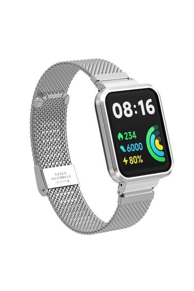 SAFA Xiaomi Redmi 2 Lite Uyumlu KRD-59 Metal Zore Kordon Gümüş ürün görseli