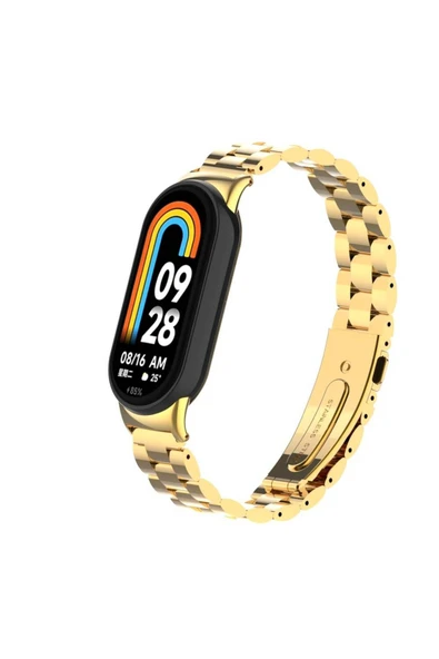 zore Xiaomi Mi Band 9 KRD-04 Metal Kordon-Gold
