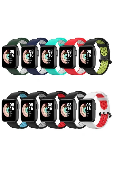 GNG HOME Xiaomi Redmi Watch 2 Lite KRD-02 Uyumlu Kordon FPT Kırmızı-Beyaz - 8
