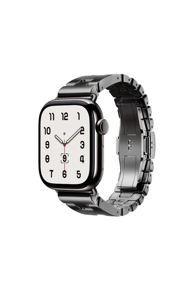 EFLİNK Apple Watch 42mm Zore KRD-125 Metal Kordon Strap Kayış-Siyah ürün görseli