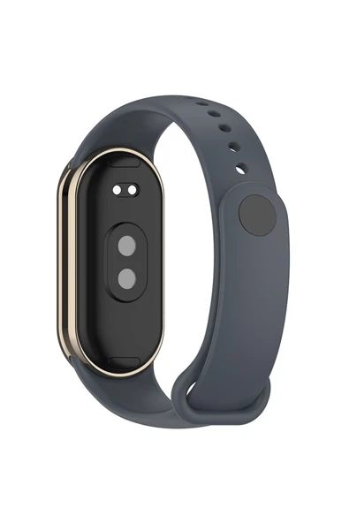 GNG HOME Xiaomi Mi Band 9 Serisi Klasik Kordon Silikon Strap Kayış-Gri - 5