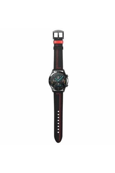zore Galaxy Watch 42mm (20mm) Uyumlu KRD-19 Deri Zore Kordon-Yeşil - 6