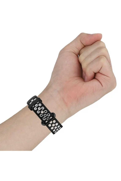 SAFA Xiaomi Redmi Watch 2 Lite KRD-02 Uyumlu Zore Kordon Yeşil-Beyaz - 4