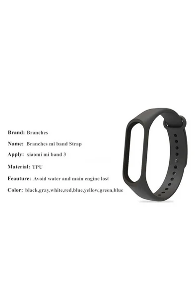 SAFA Xiaomi Mi Band 3 Uyumlu Zore Kordon-Siyah - 3