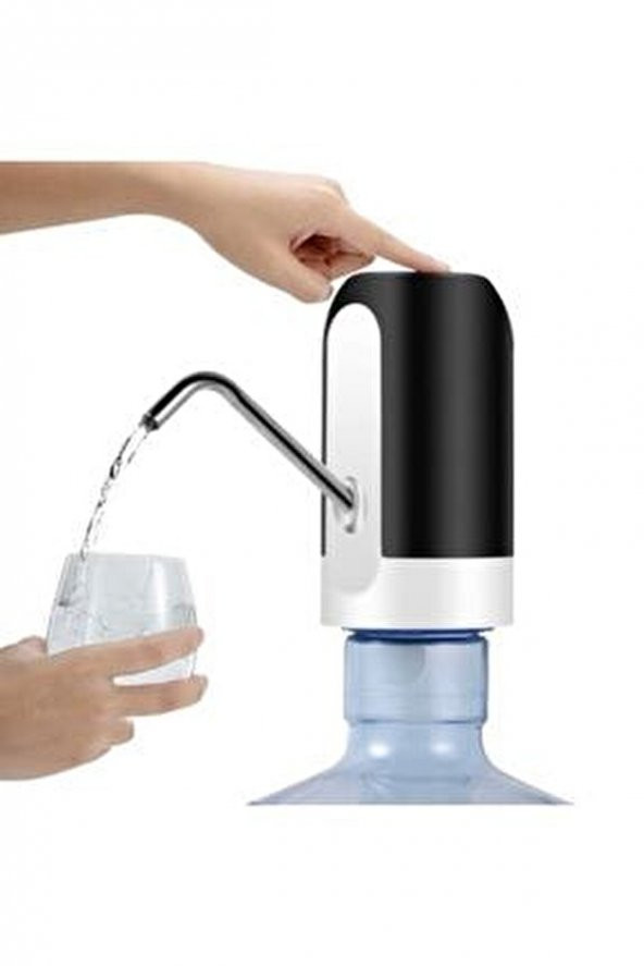 Şarjlı Damacana Su Sebili Gibi Mini Su Pompası Orjinal Elektronik Pompa Siyah Veya Beyaz - Resim 2