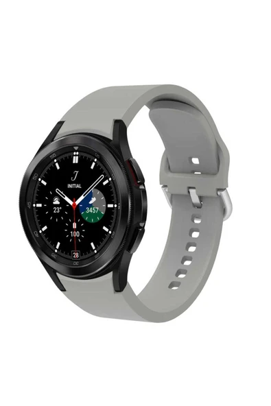 KILIFTECH Galaxy Watch 4 Classic 46mm KRD-50 Uyumlu Zore Kordon-Gri - Resim 2