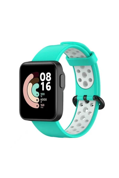 SAFA Xiaomi Redmi Watch 2 Lite KRD-02 Uyumlu Zore Kordon Yeşil-Beyaz