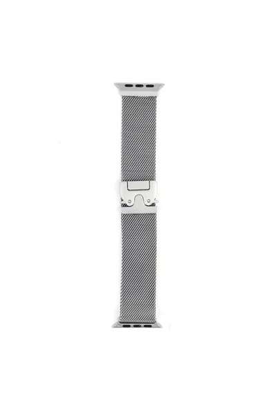 KILIFTECH Apple Watch 44mm Zore KRD-25 Metal Hasır Kordon-Gümüş - 3