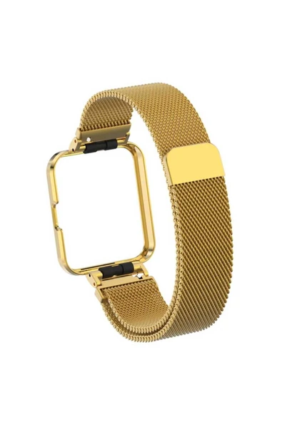 SAFA Xiaomi Redmi Watch 2 Lite Uyumlu KRD-58 Metal Zore Kordon-Kırmızı - Resim 7