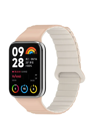 KILIFTECH Xiaomi Redmi Watch 4 Silikon Kordon Zore KRD-105 Strap Kayış-Beyaz-Siyah - Resim 2