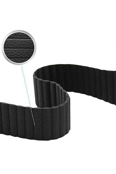 KILIFTECH Watch 42mm Uyumlu KRD-09 Deri Lop Zore Kordon-Koyu Yeşil - Resim 3