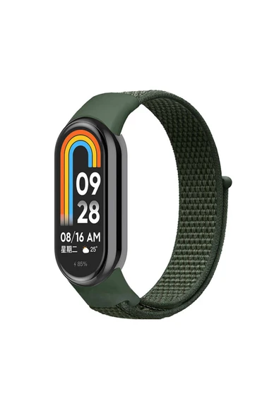 KILIFTECH Xiaomi Mi Band 9 Zore KRD-03 Hasır Kordon-Yeşil
