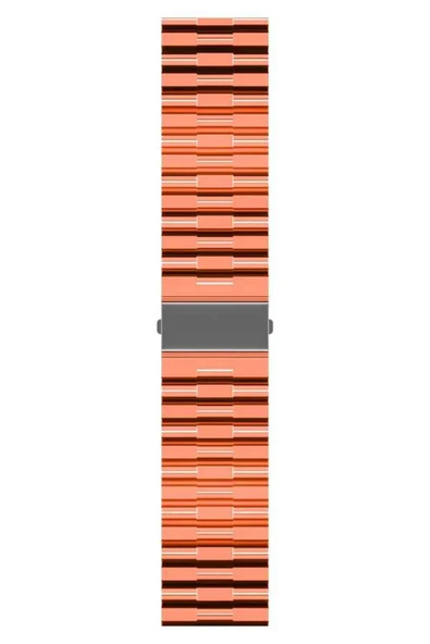 KILIFTECH Galaxy Watch Active 2 44mm Uyumlu KRD-27 20mm Zore Kordon-Turuncu - 1