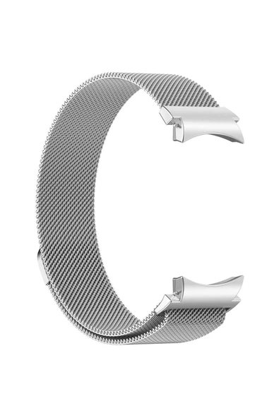 SAFA Galaxy Watch 6 40mm Uyumlu KRD-01 Metal VEYS Kordon Gümüş