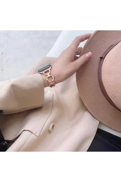 SAFA Watch 38mm Uyumlu KRD-56 Metal Kordon EZO Rose Gold - Resim 7