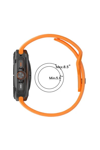 KILIFTECH Galaxy Watch Ultra 47mm Zore KRD-119 Delikli Tasarım Silikon Kordon-Siyah - Resim 3