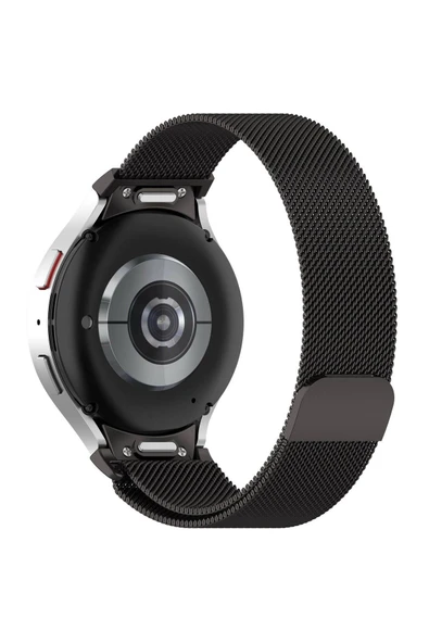 SAFA Galaxy Watch 6 40mm Uyumlu KRD-01 Metal VEYS Kordon Gümüş - 8