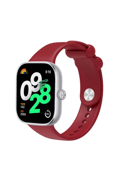 SAFA Xiaomi Redmi Watch 4 CLO- KRD-109 Silikon Kordon-Koyu Kırmızı
