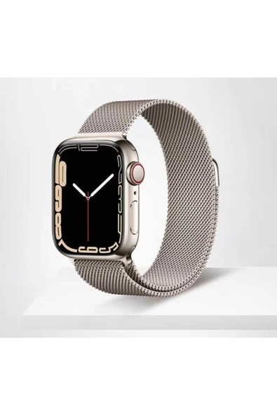 zore Apple Watch 7 45mm Krd-01 Metal Kordon - Starlight ürün görseli