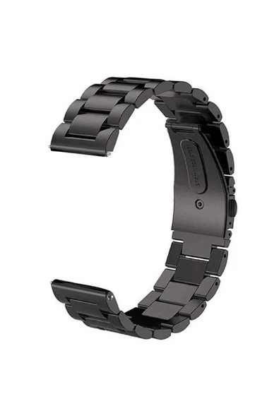 KILIFTECH Gear S2 (20mm) Uyumlu KRD-04 Metal Zore Kordon-Siyah - Resim 3