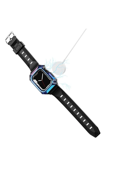 KILIFTECH Watch 44mm Uyumlu KRD-88 Sert PC Kasa Koruyuculu Uyumlu Zore Kordon-Gold - 8