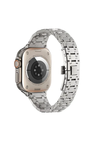 KILIFTECH Watch 7 41mm Uyumlu KRD-83 Metal Zore Kordon-Rose Gold - 3