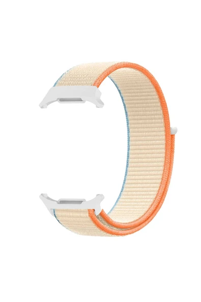 KILIFTECH Galaxy Watch Ultra 47mm Zore KRD-03 Hasır Kordon-Krem - Resim 2