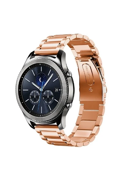 KARAGÖZ TECHNOLOGY Huawei Watch GT 3 42mm Uyumlu KRD-04 Metal Zore Kordon Rose Gold - Resim 7