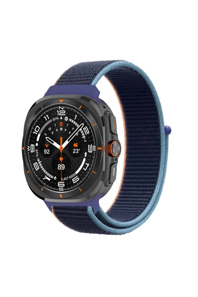 KILIFTECH Galaxy Watch Ultra 47mm Zore KRD-03 Hasır Kordon-Lacivert