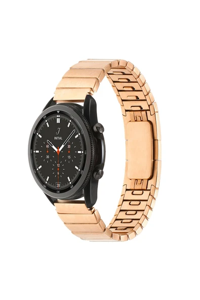 KILIFTECH Xiaomi Amazfit Pace Uyumlu KRD-82 22mm Metal Zore Kordon-Rose Gold