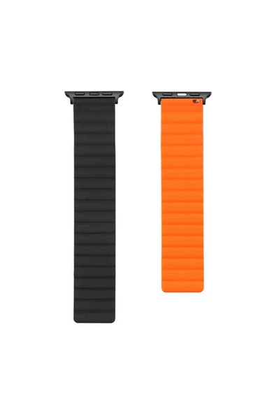 KILIFTECH Watch 40mm Uyumlu KRD-52 Zore Kordon-Siyah-Turuncu ürün görseli 1