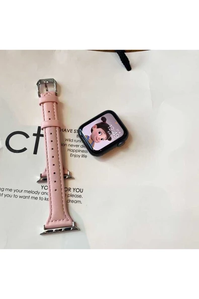 KILIFTECH Watch 44mm Uyumlu KRD-28 Deri Zore Kordon-Siyah - Resim 7