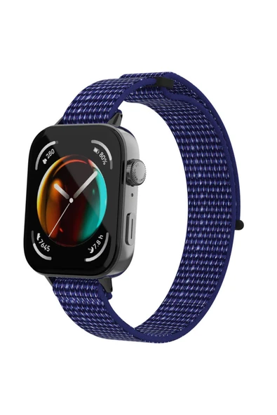 KILIFTECH Huawei Watch Fit 3 Zore KRD-03 Hasır Kordon-İndigo