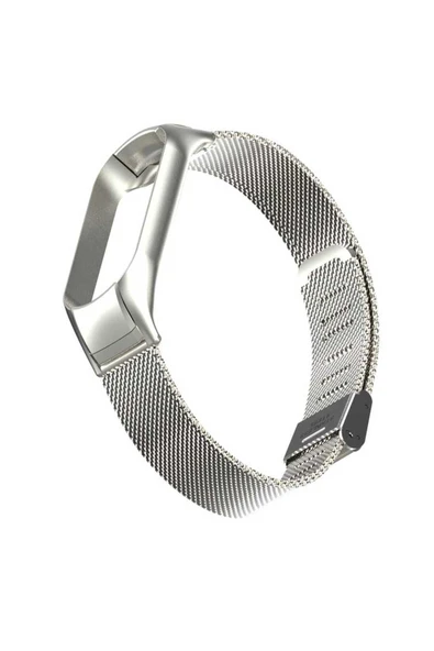 YuccaTech Xiaomi Mi Band 5 Uyumlu KRD-06 Metal Zore Kordon-Siyah - Resim 4