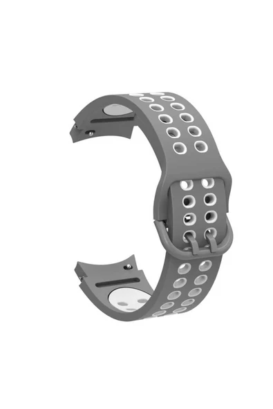 KILIFTECH Galaxy Watch 4 44mm KRD-02 Uyumlu Zore Kordon-Gri-Beyaz ürün görseli