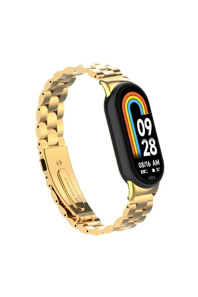 zore Xiaomi Mi Band 8 KRD-04 Metal Kordon-Siyah - Resim 4