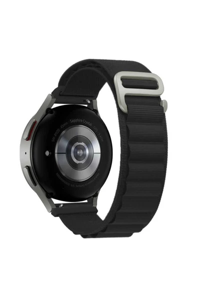 zore Galaxy Watch 42mm Uyumlu KRD-74 20mm Hasır Kordon Zore Siyah ürün görseli 1