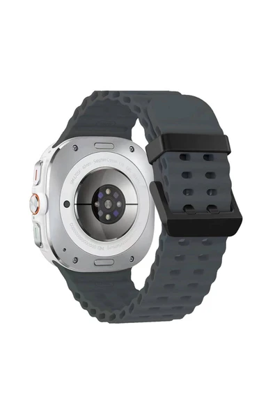 DorukPlus Galaxy Watch Ultra 47mm Zore KRD-118 Tırtıklı Tasarım Silikon Kordon-Mavi - Resim 5
