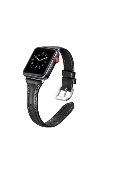 YuccaTech Watch Ultra 49mm Kordon Uyumlu KRD-28 Deri Strap Kayış CLO- Pembe - 4