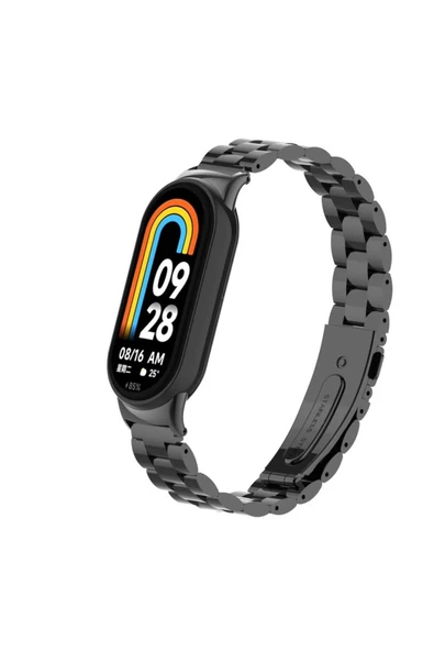 zore Xiaomi Mi Band 8 KRD-04 Metal Kordon-Siyah ürün görseli
