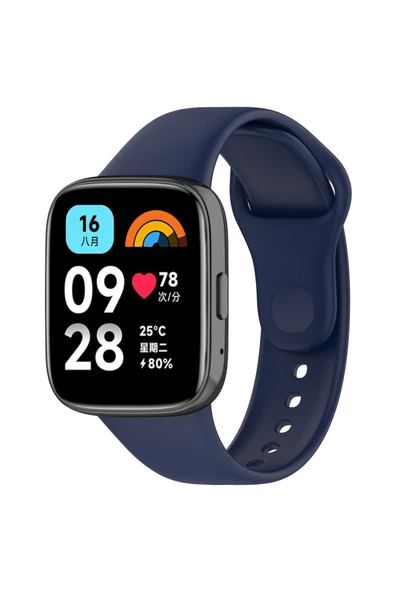 wenixs aksesuar Xiaomi Redmi Watch 3 Active Uyumlu Klasik Zore Kordon Lacivert - 5