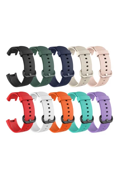 wenixs aksesuar Xiaomi Redmi Watch (Mi Watch Lite) Uyumlu Klasik Zore Kordon-Turuncu - Resim 4