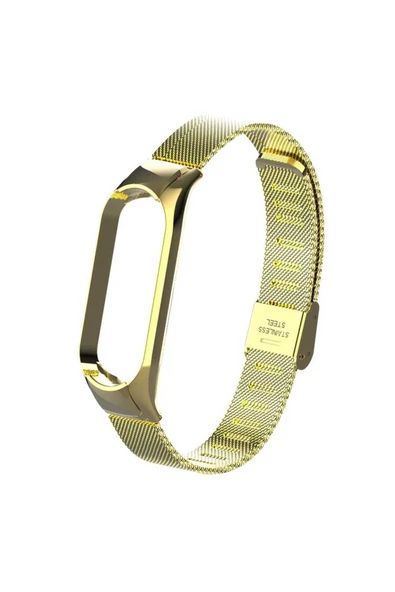 YuccaTech Xiaomi Mi Band 5 Uyumlu KRD-06 Metal Zore Kordon-Siyah - Resim 6