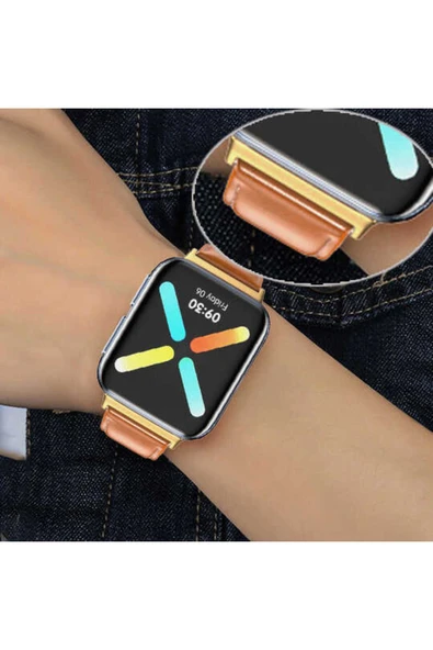 10LİNE AKSESUAR Oppo Watch 46mm 22mm Metal Kordon Dönüştürücü CLO- Siyah - 3