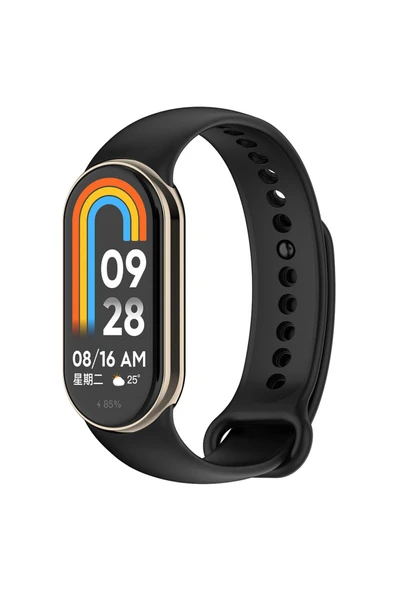 zore Xiaomi Mi Band 9 Serisi Klasik Kordon Silikon Strap Kayış-Siyah